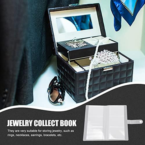 Sacos de plástico pequenos selo self selo pvc clear jóias bolsa transparente zíper bolsa de joias com livro de colecionamento para