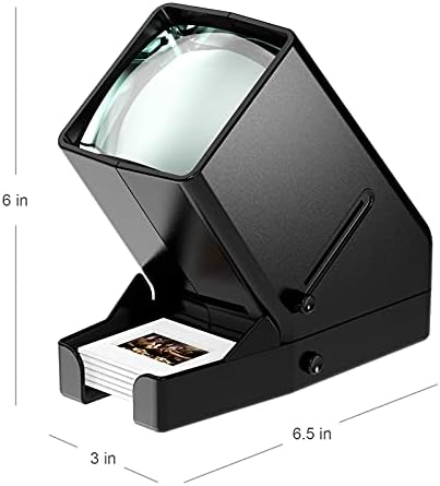 Digitnow Slide de 35 mm e visualizador de filme, ampliação 3x, operação da bateria, visualização iluminada iluminada