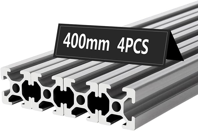 4pcs 400mm Tipo T 2020 Perfil de extrusão de alumínio European Linear Anodized Guia para peças de impressora 3D -