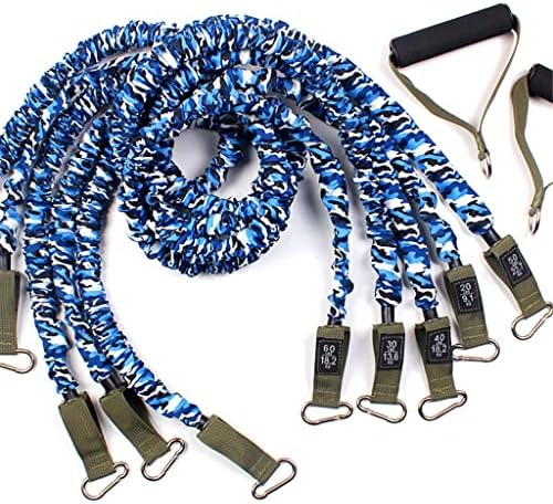 Quul 11 ​​PCs/conjunto TPE Banda de resistência de látex Camouflage Anti-Break Fitness Training Belt com tubo elástico de ginástica