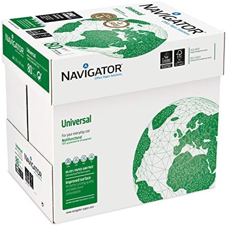 Navigador Universal Paper Universal multifuncional enrolado em 80gsm A4 REF BRANCO NAV0317 [5 x 500 folhas]