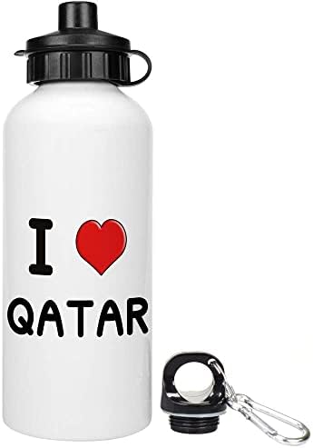 Azeeda 600ml 'eu amo qatar' reutiliza água / bebida garrafa