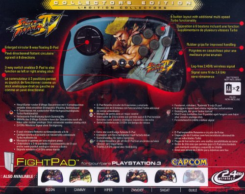 PS3 Street Fighter IV Rodada 2 Fightpad - Guile
