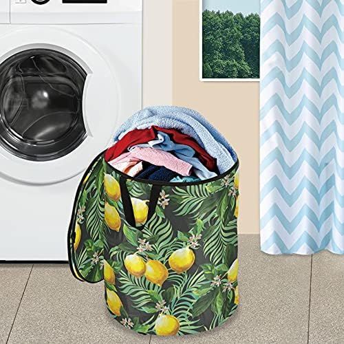 Leves Lenmon Pop Up Laundry Horty com tampa de cesta de armazenamento dobrável Bolsa de roupa dobrável para o quarto das crianças do hotel