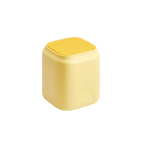 Allmro pequeno lixo lata 1pc Lixo retangular amarelo é pequeno com lixo de mesa de mesa pode fazer lixo de cesto de papel de