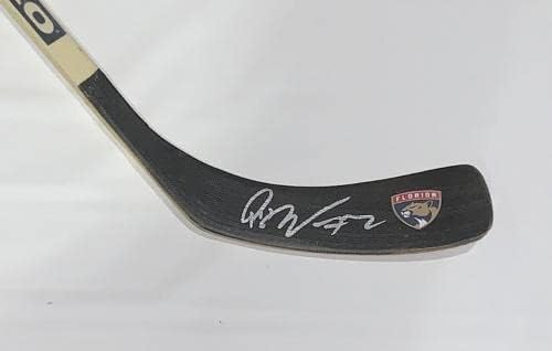 Patric Hornqvist assinou hóquei bastão Florida Panthers Proof - Sticks Autografado NHL