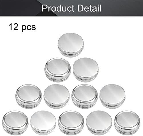 OTHMRO 12pcs 2 onças de metal redondo latas de alumínio Latas de jarra recipientes recicláveis ​​de 60 ml latas de latas de latas