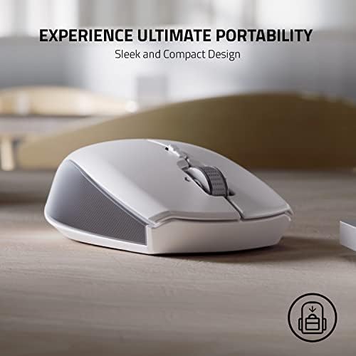 Razer Pro Click Mini Mouse sem fio portátil: silencioso, tátil, cliques de mouse - Design elegante e compacto - Tecnologia Hyperscroll - Dongle de produtividade - Conecte até 4 dispositivos - 7 botões programáveis