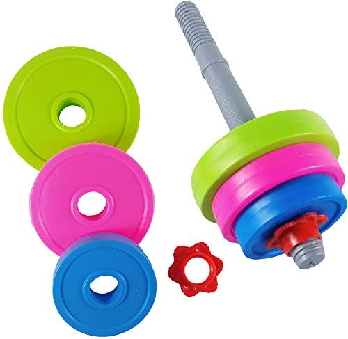 Rainbow Toyfrog Toys Horteiros -Kids Set Equipment Set -Finja Pesos de Cofrens de Ginástica para Exercícios -Dumbbell de Dumbbell enchimento com areia ou água da praia ou água