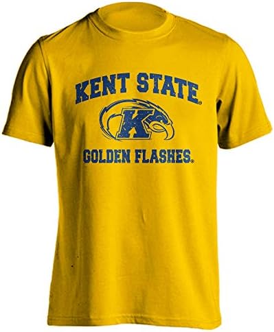Kent State Golden Flashes Retro otipo angustiado T-shirt de manga curta