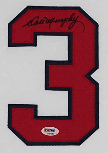 Dale Murphy Autografou White Atlanta Braves Jersey - lindamente emaranhado e emoldurado - assinado à mão por Murphy e autêntico certificado por PSA - inclui certificado de autenticidade