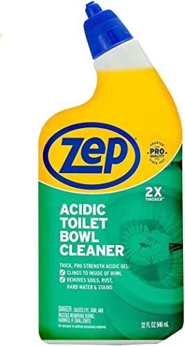 Limpador de vaso sanitário ácido zep, 32 oz, branco, inverno verde