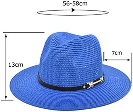 Homem de fivela de fivela masculina e feminina Fedora unissex largo aba projétil hapsa panamá chapéus de sol ao ar livre chapéus vintage
