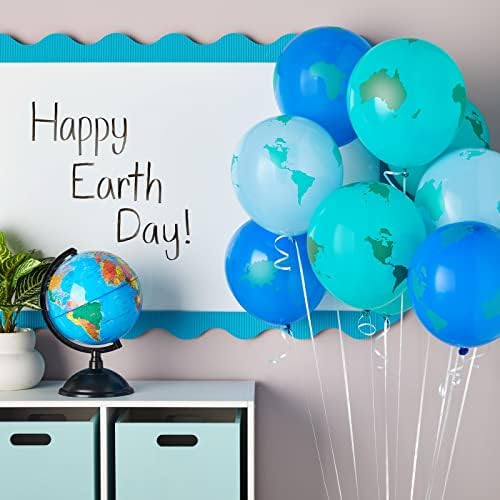 Balões de 50 pacotes para decorações do Dia da Terra, eventos em sala de aula, em todo o mundo, suprimentos de festa