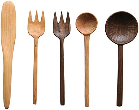 Wood Dinnerware Set Cutlery Spoon Fork Buttler Faca Eco Friendly Set Set
