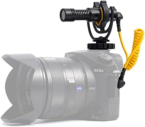 Deity V-Mic D4 Mini Video Microfone de 20 mph de vento, executa de 1-5V de câmeras, telefones e gravadores de áudio