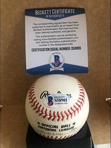 George Lombard Pirates/Dodgers assinou autografado N.L. Baseball Beckett S58895