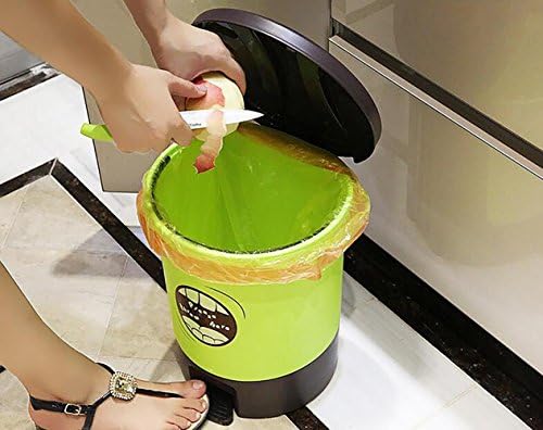 XZRWYB PEDAL BINS PLÁSTICA CRIGATIVA PLÁSTICA com lata de lixo de capa Para a sala de estar da cozinha do banheiro em casa, 6L