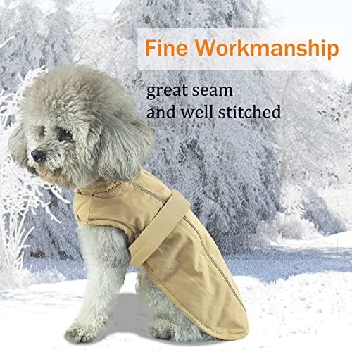 Casaco de cachorro quente e impermeável, casacos de clima frio à prova de vento no inverno, jaqueta de cachorro de algodão acolchoada grossa roupas de colete refletivo para cães pequenos médios grandes