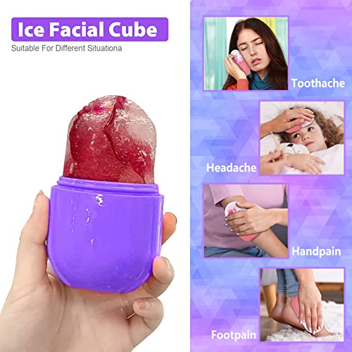 Rolo de gelo para facilmente Silicone Face Roller Skin Care Facial Roller de gelo ferramenta de gelo porta -gelo para