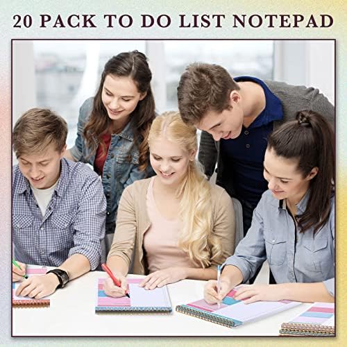 20 PCs diariamente para fazer listar o NotPad Daily Planner com 52 folhas arrancadas, espiral para fazer o bloco de notebook