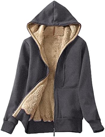 Roupas de inverno para mulheres, 2022 Moda casacos quentes casuais lã Fuzzy Sherpa jaquetas de capuzes de capuz de capuz para plus size de pelúcia