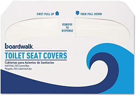 Boardwalk K5000 Premium semi-dobrado capas de assento do vaso sanitário, 250 capas por manga