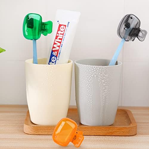 EAEZERAV 4 Pacote de dentes de embalagem cobre bonés, coberturas de escova de dentes de escova de dentes CLIPS CASE DE EBERRA DE PLÁSTICA