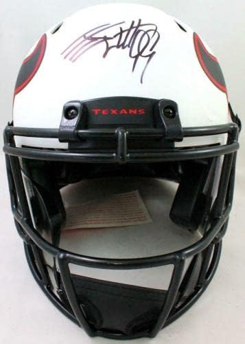 JJ Watt autografou Houston Texans f/s Speed ​​Lunar Speed ​​Helmetic - JSA W Auth - Capacetes NFL autografados