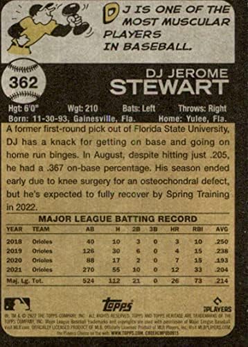 2022 Topps Heritage 362 DJ Stewart Baltimore Orioles NM-MT MLB Baseball