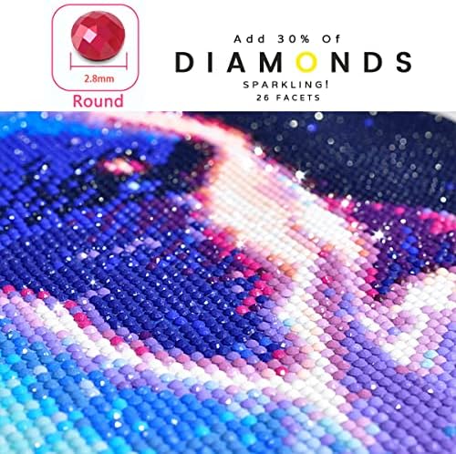 ZGMAXCL 5D Kit de pintura de diamante DIY Para adultos e crianças, pavão redondo e flores de diamante Diamond Diamond Size Grande