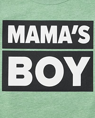 A camiseta gráfica de meninos curtos da casa dos filhos e crianças pequenas