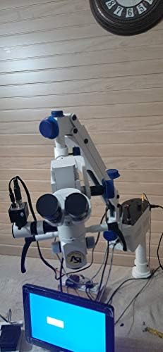 Microscópio dental portátil de 5 etapas corrigem binóculos, LED de câmera HD, mesa de conjunto completo, montagem