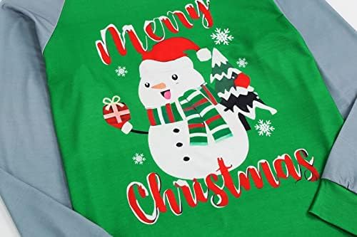 Pijama de Natal para Família 2022 Xmas Padrões de Snowman Padrões de Feliz Natal Impressão Tops e calças xadrez PJ sets