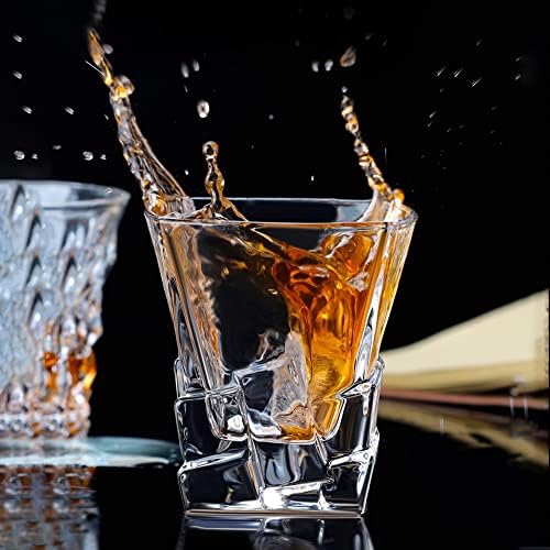 Deckaly Old Modyed Whisky Glasses 10 oz Conjunto de 6 coquetéis de coquetel de vidro de bourbon copos de rum para uísque Bourbon Liquor e Cocktail Drinks Gift for Men Home Bar Home Bar