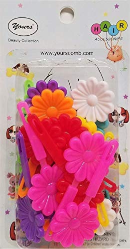 Yours Barrettes Hair Multi Color Flowers Big Ties Girls Pin Clips Braid 20 Pcs x 3