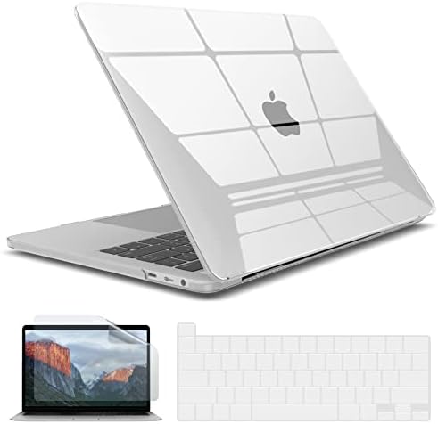Ibenzer Compatível com 2023 2022 M2 MacBook Pro Caso de 13 polegadas 2021- M1 A2338 A2289 A22251 A2159 A1989 A1706 A1708, capa dura e capa do teclado e filme para MacPro 13, Crystal Clear, T13Cycly