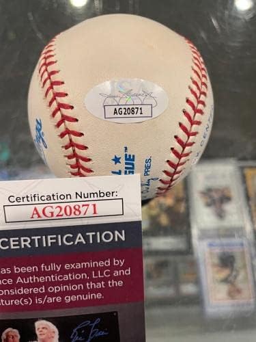 Johnny Groth Detroit Tigers Single assinado Baseball Official JSA Mint - Bolalls autografados