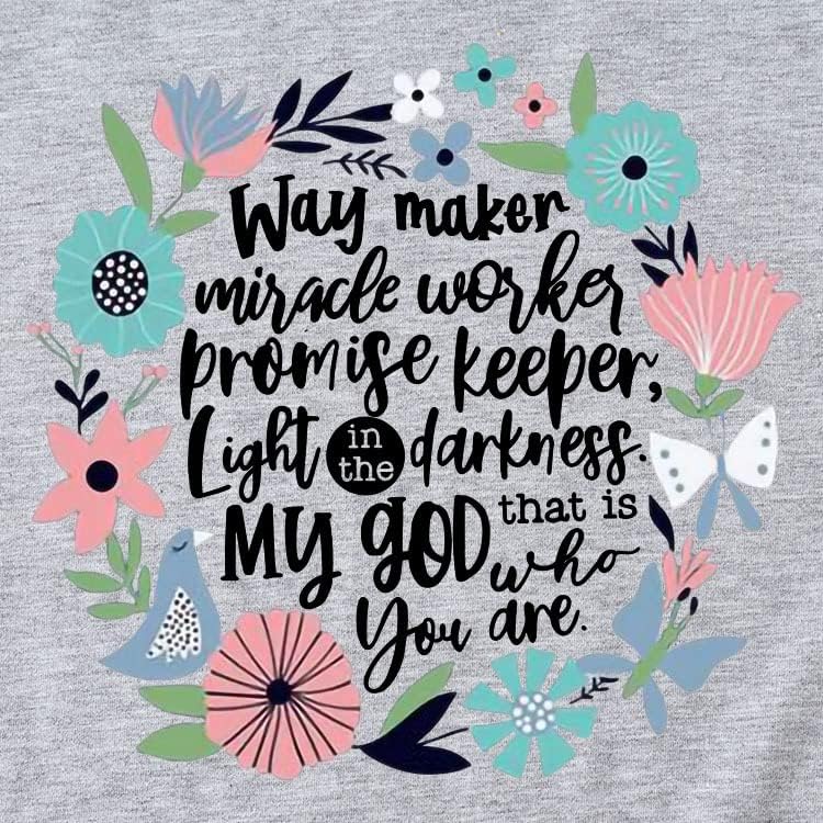 Way Maker Miracle Worker Sorto Mulheres Mulheres Sarcastic Sarcastic Christian Religiout Treino Tops Pullover