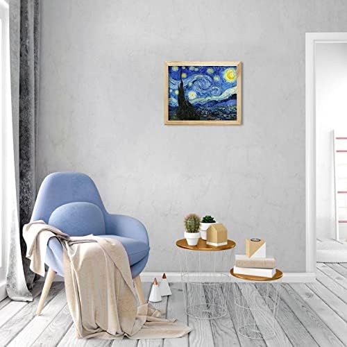 Van Gogh Canvas Arte da parede: Painting noturna estrelada, famosa reprodução de arte em enquadramento da sala de estar