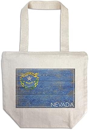 Lantern Press Rústico Nevada State Flag