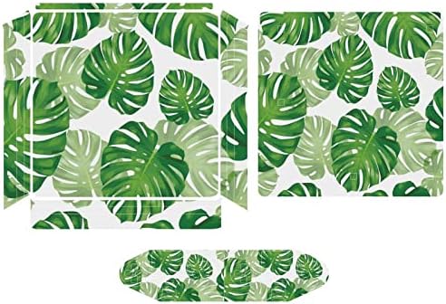 Folhas tropicais monstera adesiva pele para console slim e slim pS-4 cobertura de protetor de pele de embrulho completo compatível