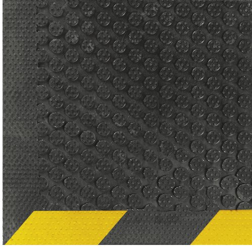 Andersen 546 Segurança Robra de nitrila Entrada de borracha de nitrila Tapete de piso interno/externo com borda amarela