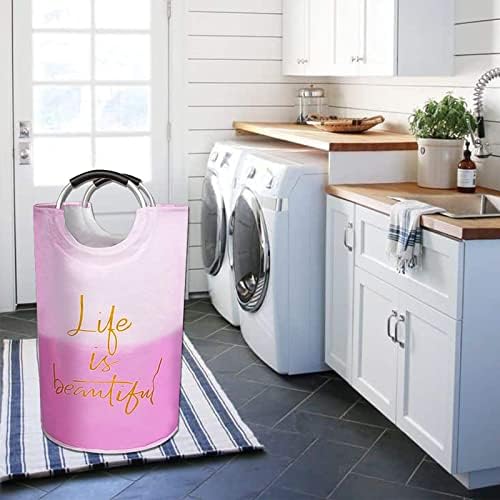 Cesto de roupa suja cesto de lavanderia extra grande com alças 147L, grande bolsa de armário de bin -bin dobrável para