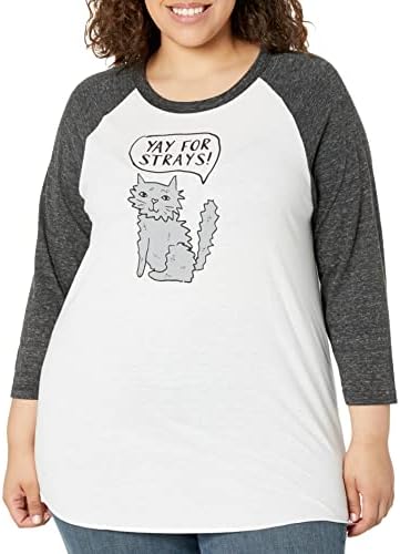 Skechers Bobs femininos para cães e gatos 3/4 de comprimento de camiseta gráfica de beisebol