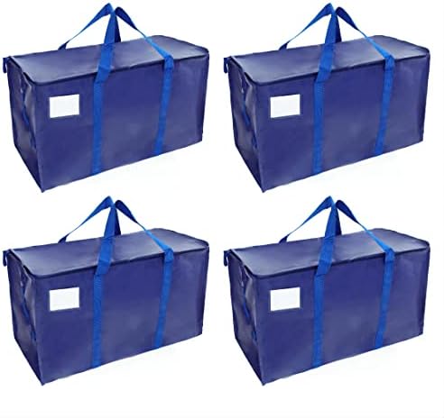 Kaoyoo 2 embalam sacolas em movimento extra grandes com tiras de mochila zíperes e alças fortes dobráveis ​​e fáceis de armazenar para caixas de armazenamento de roupas de armazenamento compatível com economia de espaço em movimento