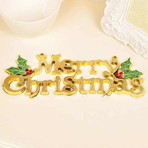 Ushobe hanger tags 12pcs Merry Christmas Sign Gliter Merry Xmas Tree Wreath Decorações de Natal Placa Placa Ornamento de férias