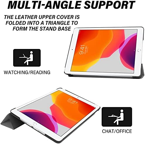 Deokke Compatível com iPad 6th/5th Geração Caso iPad Air 2/Air 1 Case, iPad 9,7 polegadas de estojo com 2pcs Protetor de tela Hard Back, Auto Sono