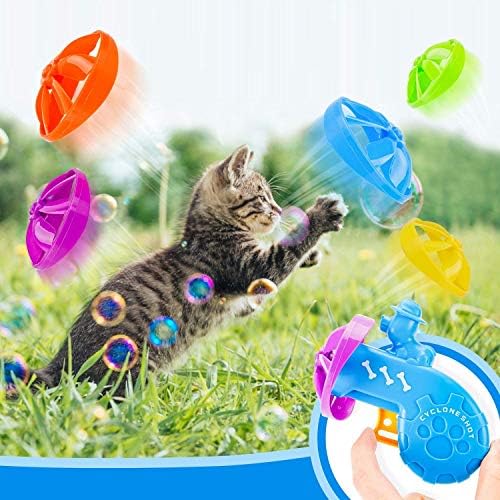 18 peças gatos buscam brinquedos - faixas de gatos brinquedos - níveis divertidos de brinquedos interativos de jogo -cat com 5 cores hélices voadoras satisfaz a caça de gatos, perseguição e necessidades de exercício de treinamento