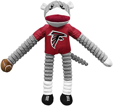 Littlearth Unisex-Adult NFL Atlanta Falcons Sock Monkey e Flying Disc Pet Toy Combo Set, cor de equipe, tamanho único